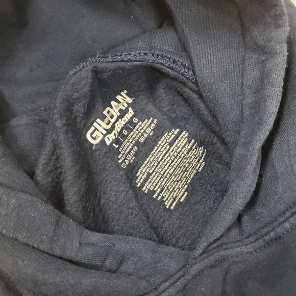 gildan navy blue large hoodie sweatshirt ( 5 for $20 ) - Picture 7 of 8